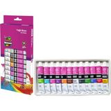 Nova Color Tüp Yağlı Boya Seti 12 ml 12'li 35X50 Tuval Seti Metal Spatül Zemin Fırça Resim Paleti