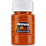 Nova Color Turuncu Kumaş Boyası 30 ml Yılanabilir ve Solmaya Karşı Dayanıklı Özellikte