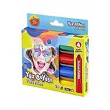 Nova Color Yüz Boyası 4 Renk 1 Paket Face Paint Çevirmeli Yüz Boyası Canlı Renkler Çok Renkli