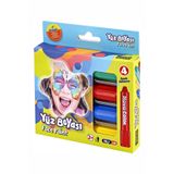 Nova Color Yüz Boyası 4 Renk 1 Paket Face Paint Çevirmeli Yüz Boyası Canlı Renkler