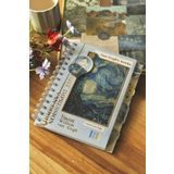 Nova Crafts Hologramlı Ayraçlı Mavi Renkli Van Gogh Eserleri Spiralli / Telli Not Okul Defteri