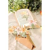 Nova Crafts Zambaklar Buketi Lilies Çiçekli Dekoratif Kağıt - Kitap Ayracı 10 adet
