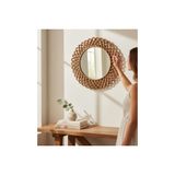 Nova Dekoratif Duvar Aynası, Natural, 43 Cm