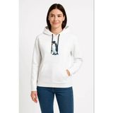 Nova Epoxy Art Oversize Hoodie - Sırt Baskılı Survivor Penguin Temalı, Felsefi Yazılı Kapüşonlu Sweatshirt - Beyaz