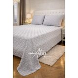 Nova Gri Şönil Çift Kişilik Yatak Örtüsü Seti 240X260 cm – 2 Adet 50X70 Yastık Kılıfı - 240 x 260 cm
