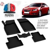 Nova Krom Chevrolet Cruze 4d Havuzlu Paspas 2009-2019 - Siyah