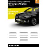 Nova Krom Fiat Egea Krom Ön Panjur ve Tampon Çıta Seti Diamond Model 22 Prç. 2020 Üzeri (Mat Krom)