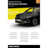 Nova Krom Fiat Egea Krom Ön Panjur ve Tampon Çıta Seti Diamond Model 22 Prç. 2020 Üzeri (Parlak Krom)