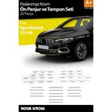 Nova Krom Fiat Egea Krom Ön Tampon Alt Çıtası Diamond Model 14 Prç. 2020 Üzeri (Parlak Krom)