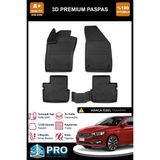 Nova Krom Fiat Egea Sedan 3D Pro Havuzlu Paspas 2015 Üzeri - Siyah