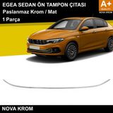 Nova Krom Fiat Egea Sedan Krom Ön Tampon Çıtası 2020 Üzeri (Mat Krom)