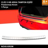 Nova Krom Renault Clio 5 Krom Arka Tampon Eşiği 2019 Üzeri