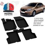 Nova Krom Renault Symbol 3 4d Havuzlu Paspas 2013-2017 - Siyah
