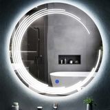 Nova Led'li Kumlamalı Lavabo & Banyo Aynası (Dokunmatik Sensörlü) beyaz led'li 90 x 90