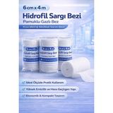 Nova Premium Ex 6 cm x 4 M Hidrofil Sargı Bezi Pamuklu Gazlı Bez Kısa Metraj Medikal Sarım Bezi 5 Adet - 0 - 1 Ay