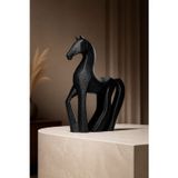 Nova Print Modern Dekoratif At Heykeli – Minimalist Siyah Masa Ve Raf Dekoru 18 Cm