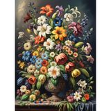Nova Puzzle 1000 Parça Çiçeklerin Renk Senfonisi Puzzle - Vazoda Çiçek Kolajı