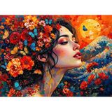 Nova Puzzle 1000 Parça Çiçeklerle Bezenmiş Rüya Puzzle - Kadın Ve Çiçekler