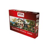 Nova Puzzle 1000 Parça Deniz Manzaralı Cennet Panorama Puzzle - Meyve Bahçeli Ev