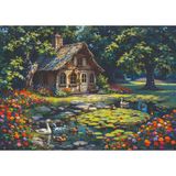 Nova Puzzle 1000 Parça Ördekler ve Küçük Kulübe Yetişkin Puzzle 41211