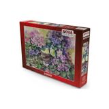 Nova Puzzle Nova 1000 Parça Puzzle - Menekşeler Arasında Kuş Yuvası (Suluboya)