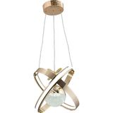 Nova Tek Top Gold Led Sarkıt Avize,3 Renk Yanabilen Modern Avize,Salon Led Avize