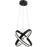 Nova Tek Top Siyah Led Sarkıt Avize,3 Renk Yanabilen Modern Avize,Salon Led Avize