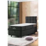 Nova Yatak 140X190 Çift Kişilik - 25 Cm Paket Yaylı Ortopedik, Orta Sert, Antrasit, Pamuklu Kumaş