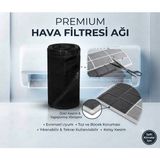 Novabis 50 x 140 Yıkanabilir Split Klima Filtresi - Mikro Toz, Polen ve Alerjen Engelleyici Katmanlı Klima Filtre ve Sinekliği (Kesilebilir Pratik Set)