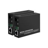 Novacom NVC-921SW Fiber Optik Media Converter Set - Siyah