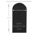 NOVAFACE STD (5 ADET) Abiye Elbise Kılıf Gamboç 60x160 Siyah Tela Nonvoven Uzun Boy Klasik