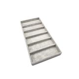 NOVAFACE STD Yeni Yerli Süet Gri 38*19cm Bölmeli Gözlük Standı (AYDINDECOR) Klasik