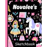 Novalee's Sketchbook: Personalized Unicorn Journal with Blank Pages – Drawing & Doodling Book for Creative Girls and Kids