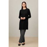 NOVALYN SHOP Kadın Basic Tunik Uzun Kollu Tişört Bluz Normal Kalıp Rahat Günlük Şık Model