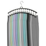 NOVANO Klozet Döndürülebilir için Legging Organizatör, 15 Klipsli Genişletilmiş Metal Yoga Pantolon Askıları, Yükseltme Tayt/Şort/Kot/Şapka/Pantolon Askıları, Yerden Tasarruf Sağlayan Kauçuk Kaplı