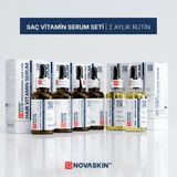 Novaskin Saç Vitamin & Bakım Serum Seti – 6 Ürün | 2 Aylık Orta-Yoğun Rutin