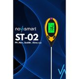 Novasmart 4'ü 1 Arada Dijital Toprak Ph, Nem, Sıcaklık ve Işık Ölçer