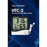 Novasmart Problu Dijital Termometre ve Nem Ölçer – Iç/dış Ortam Sıcaklık, Nem, Saat ve Alarm