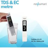 NOVASMART Tds & Ec Su Ölçer | Tds Metre - Dijital Su Kalite Test Cihazı | Hidroponik, Akvaryum ve Içme Suyu Ölçüm - 1BW-Beyaz
