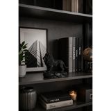 Novatech İnovasyon Aslan Figürlü Dekoratif Biblo Modern Masaüstü Ofis Dekoru Ev Dekorasyonu - Siyah