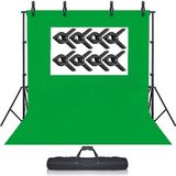 Novatechpro 2x3 M Chromakey Green Screen Greenbox Yeşil Fon Perde + Fon Standı+ 8 Mandal Yüzde Yüz Pamuk Orjinal Ürün