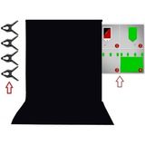 Novatechpro Ultra Kalite 150X150 cm Black Screen Siyah Fon Perde Duvara Asmak Için Yapışkanlı Aparatlar Hediye