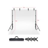 novatechpro White Screen Beyaz Fon Perde 2X3 m Fotoğraf ve Ürün Çekimleri Için + Fon Standı