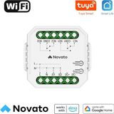 Novato WiFi Çift Kuru Kontak Röle WKM03 - İki Kanal NO/COM/NC, AC ve DC ( Tuya - Smart Life Uyumlu )