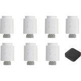 Novato Zigbee Led Ekranlı Termostatik Vana Seti ( Tuya, Smart Life Uyumlu ) 7 Adet Vana - 1 Adet Zigbee Köprü (TRV-027)