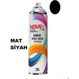 Novax Sprey Boya Mat Siyah 400 ml Ral 9005 2 Adet