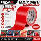 Novax Tamir Bantı 48 mm x 10 Metre Kırmızı Branda Tamir Bandı