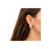 Noveria Studio Éclat Collection Citrine Çelik Sarı Taşlı Zirkon Abiye Küpe