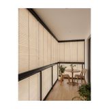 Noveva Home Krem Plise Perde Cam Balkon Pliseli Perde Isı Yalıtımlı Katlanabilir 1.Kalite Kumaş