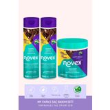 NOVEX My Curls - Bukle Belirginleştirici Şampuan 300ml X2 Durulanmayan Bakım Kremi 1kg